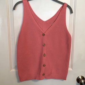 Loft Button Sweater Tank